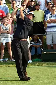 Phil Mickelson on the 18th hole in the 2007 Players Championship.