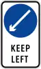 Keep left (plate type)