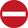 No entry for all vehicles