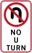 No U-turn (plate type)