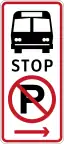 No parking, public utility bus stop