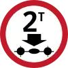 Weight restriction (per axle)