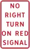 No right turn on red signal