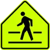 Pedestrian crossing ahead