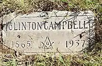 Grave-site of Clinton Campbell (1865–1937).