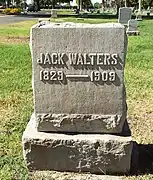 Grave-site of Jack Walters (1829–1909).