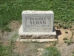 Grave-site of Richard Elihu Sloan (1857–1933).