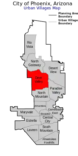 Location of Deer Valley highlighted in red.