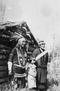 Chief medicine man Axel Pasey and family at Grand Portage Minnesota.