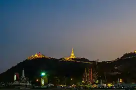 Khao Wang and Phra Nakhon Khiri Historical Park at night
