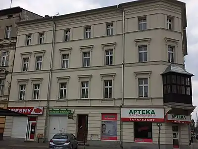 Renovated facade on the square