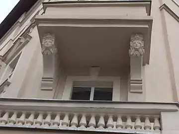Detail of the balcony