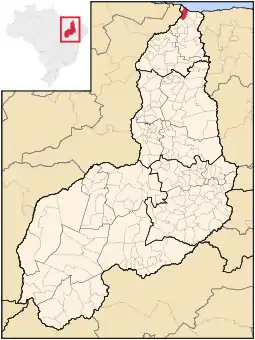 Location of Parnaíba in Piauí