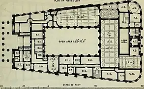 Plan of the first floor