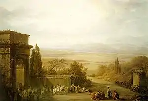 By Abraham-Louis-Rodolphe Ducros, Pope Pius VI's visit to the Pontine Marshes (1786)