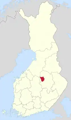 Location of Pielavesi in Finland