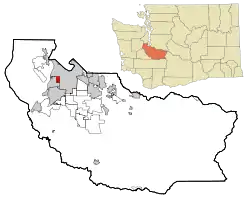 Location of Fircrest, Washington