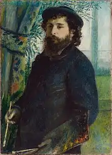 Portrait of the painter Claude Monet, Claude Monet as portrayed by Pierre-Auguste Renoir (1875)