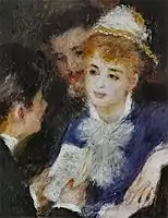 La lecture du rôle by Renoir, 1876-1877