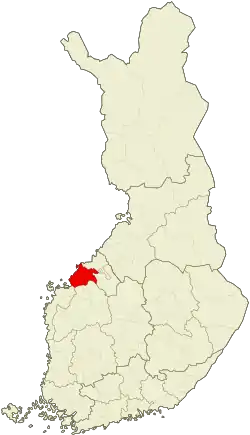 Location of Jakobstad sub-region