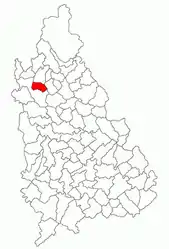 Location in Dâmbovița County