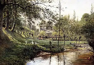 Landscape with Laundress (1864)
