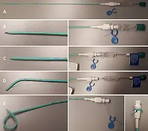 Settings of a pigtail catheter.