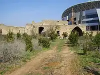 Part of Bayyarat Hannun, during construction of Netanya Stadium