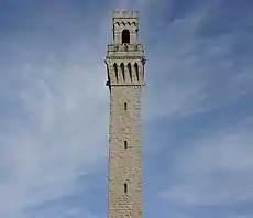 The Pilgrim Monument, designed by Willard T. Sears after the Torre del Mangia in Siena, Italy; built 1907–1910.