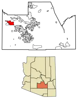 Location of Maricopa in Pinal County, Arizona