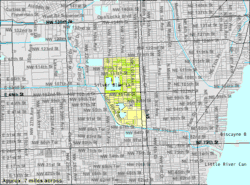 U.S. Census Bureau map showing CDP boundaries