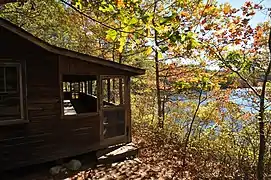 Nonesuch, a cabin on the shore of Round Pond
