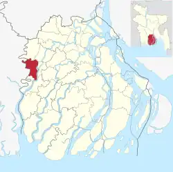 Location of Pirojpur Sadar