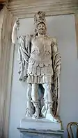 Statue of Mars from the Forum of Nerva, early 2nd century AD, based on an Augustan-era original that in turn used a Hellenistic Greek model of the 4th century BC, Capitoline Museums