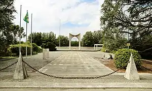 The monument inside the ex-Cemetery