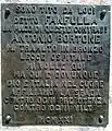 Plaque of Fanfulla from Lodi in the square Raimondello Orsini in Lecce