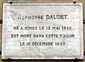 Alphonse Daudet died at No 41 16 December 1897.
