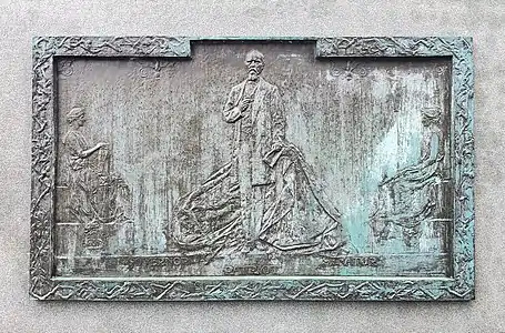 Bas-relief showing portrait of Gordon