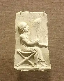 a clay plaque in relief