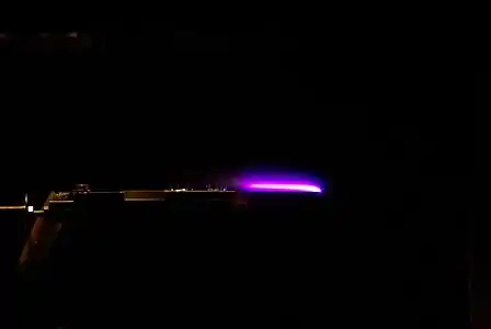 Photo of the glow discharge with a plasma actuator.MARHy/ICARE (viviana Lago)