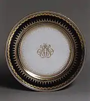 Porcelain plate, decorated in Paris, 1876-88