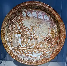 Plate made by Abu Zayd Kashani. Lustreware. Kashan, December 1210