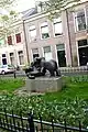 Memorial statue placed ca 1970 to mark the spot where the former van Berensteyn (beren=bears) hofje was located.