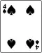 next row: on top of the 3 of spades lies the 4