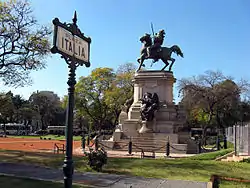 Plaza Italia and Giuseppe Garibaldi Monument.
