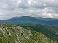 Plesa peak seen from Cornetul mountain.