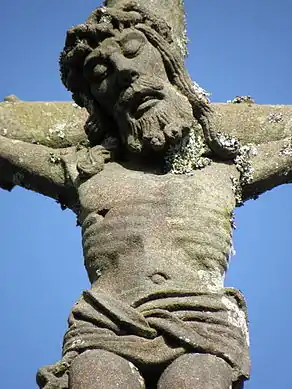 The depiction of Christ on the Sainte-Marie du Ménez-Hom Calvary