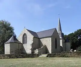 The church of the old village, in Plouguenast