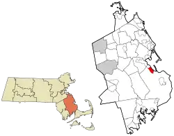 Location within Plymouth County