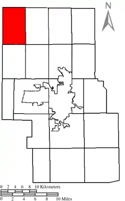 Location of Plymouth Township in Richland County.